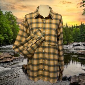 Rei Co op Sahara Thermal Lumberjack Plaid Long Sleeve Large EUC